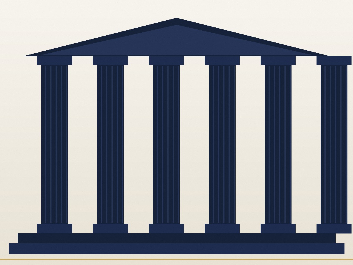 Illustration of courthouse columns